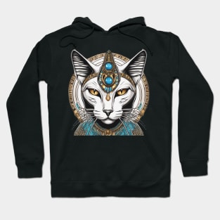 Egyptian cat white Hoodie